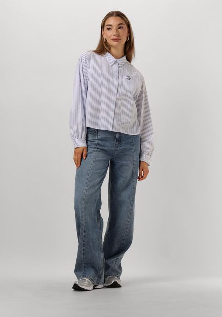 Blaue ALIX THE LABEL Wide jeans LADIES WOVEN SOFT DENIM WIDE LEG PANTS - large