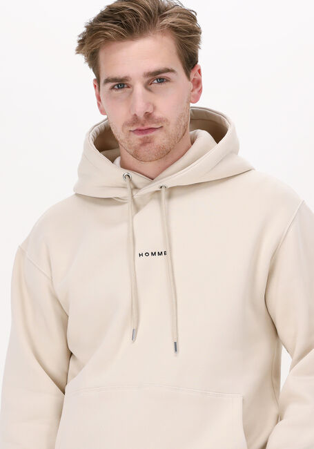 Beige SELECTED MEN Sweatshirt SLHREGHANKIE HOOD SWEAT EX - large