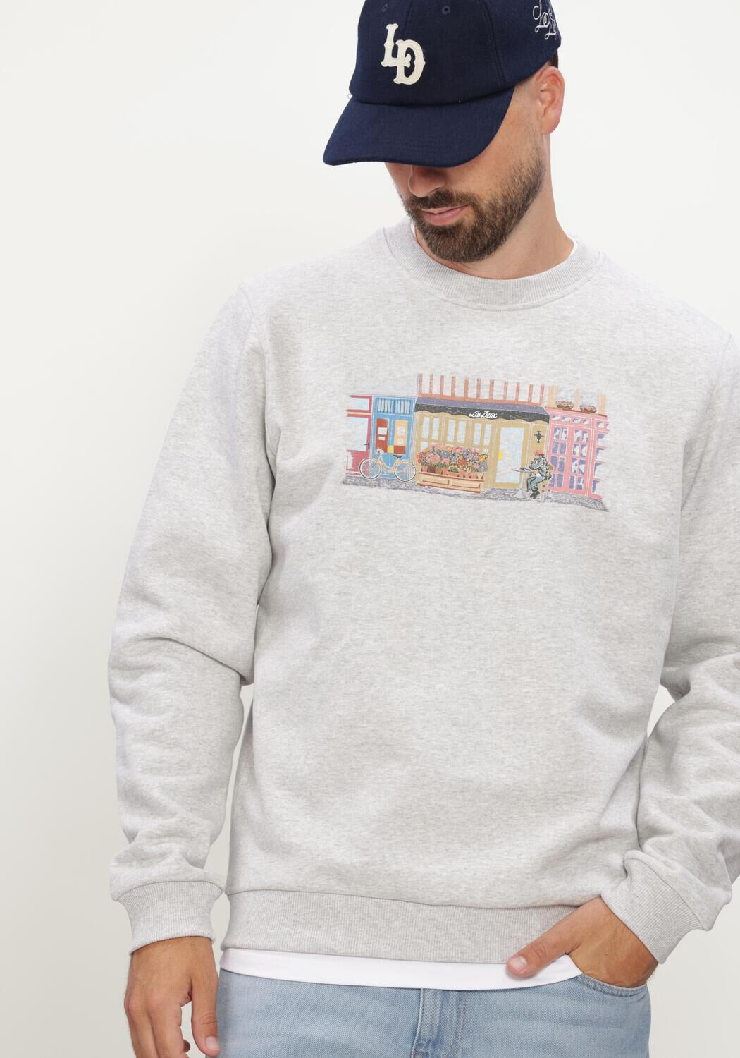 Graue LES DEUX Sweatshirt MARKET SWEATSHIRT - large