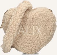 Beige ALIX THE LABEL Umhängetasche LADIES WOVEN FAUX FUR HEART BAG - medium