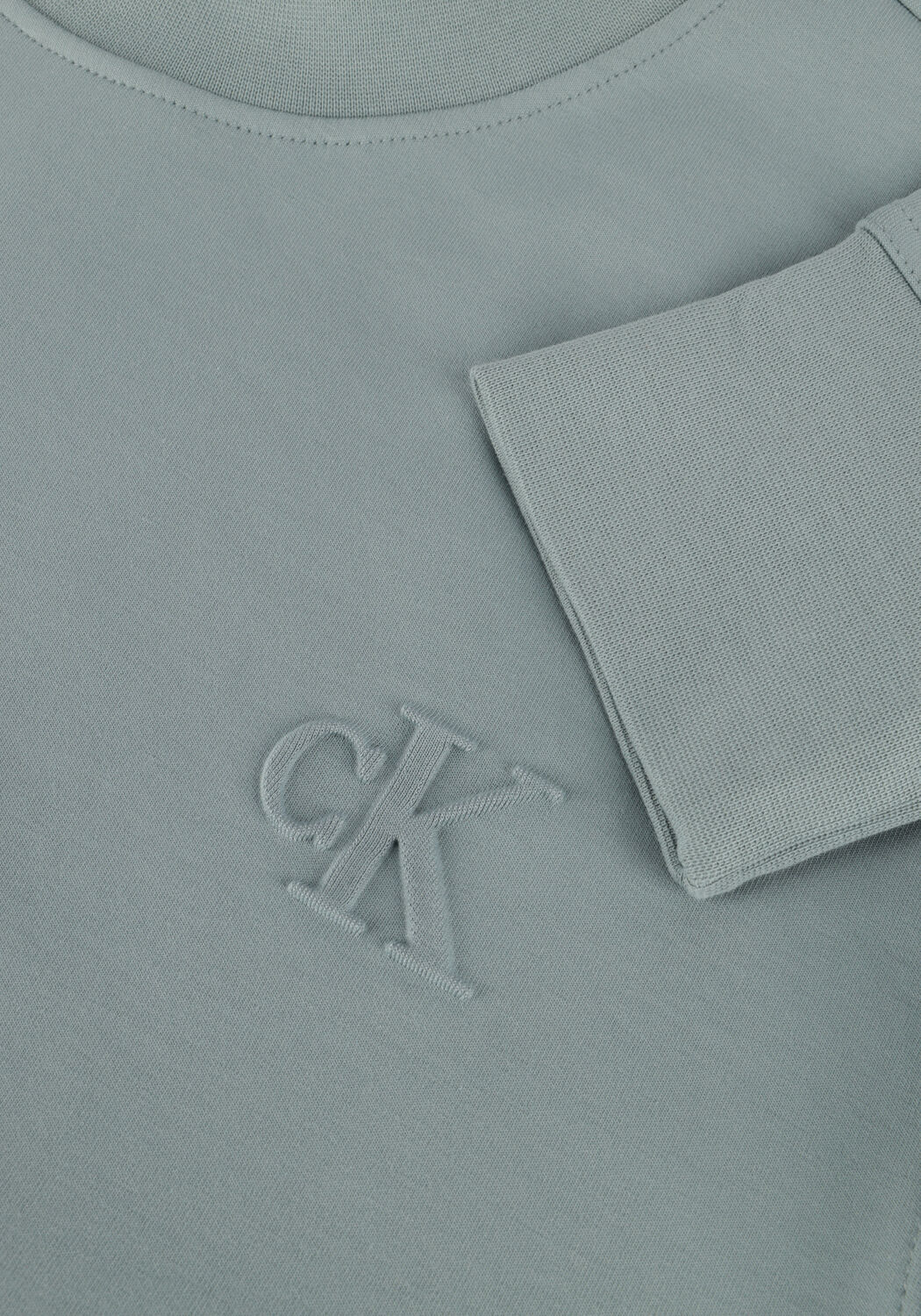 Graue CALVIN KLEIN Pullover INTERLOCK CREW NECK - large