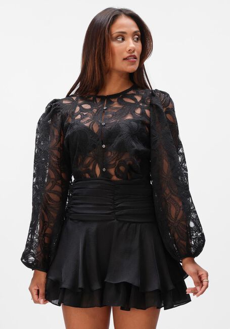 Schwarze OBJECT Blusen OBJROSE L/S RE SHIRT - large