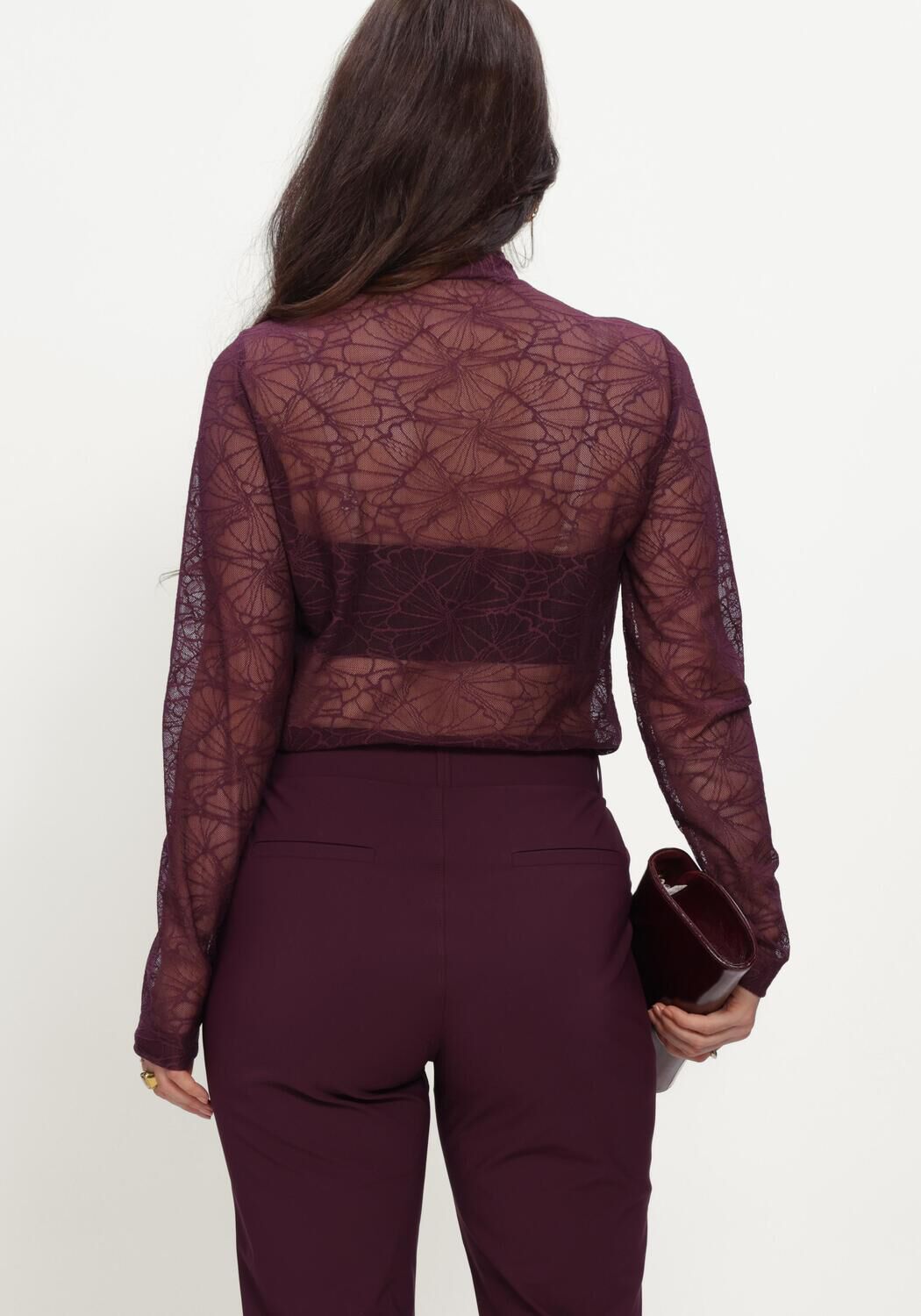 Lilane STUDIO ANNELOES Top Reagan high neck lace top - large