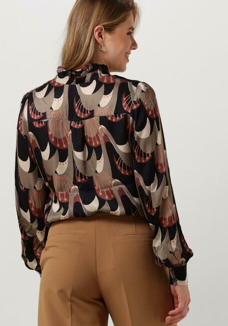 Mehrfarbige/Bunte SUMMUM Blusen BLOUSE ABSTRACT PEACOCK - large