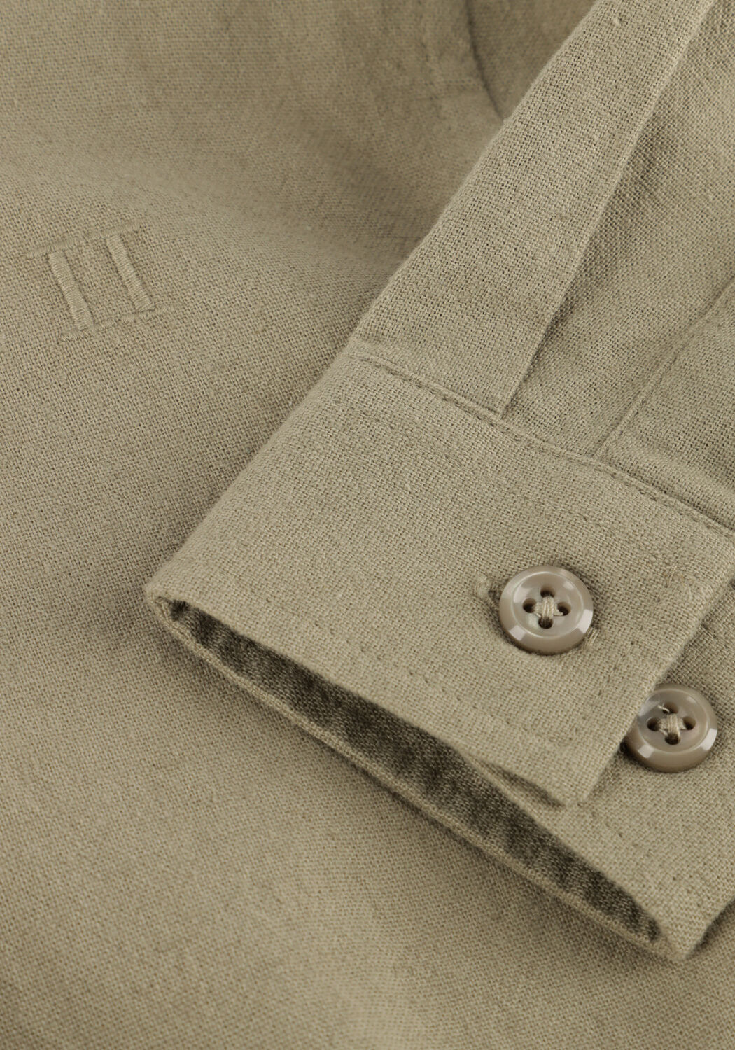 Khaki LES DEUX Casual-Oberhemd KONRAD COTTON LINEN SHIRT KIDS - large