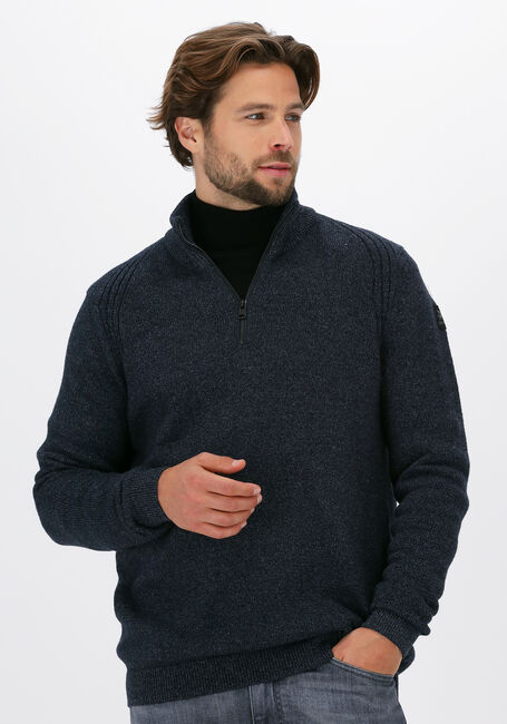 Dunkelblau VANGUARD Pullover HALF ZIP COLLAR COTTON GRINDLE - large