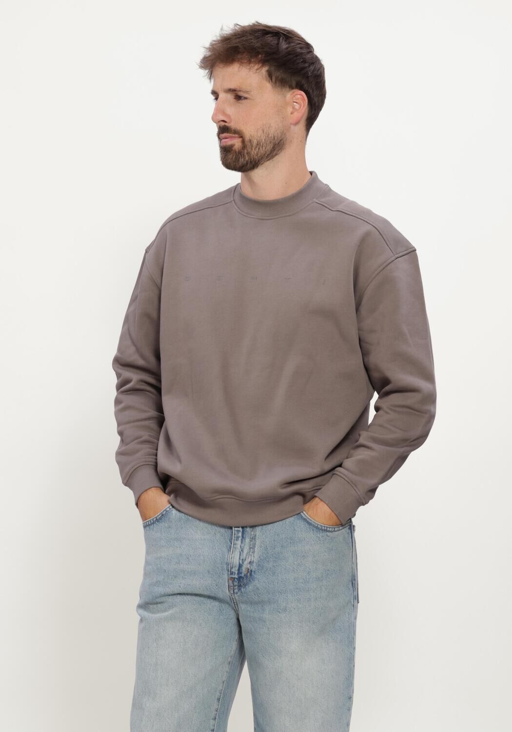 Taupe GENTI Pullover & Cardigans SWEAT CREW - large