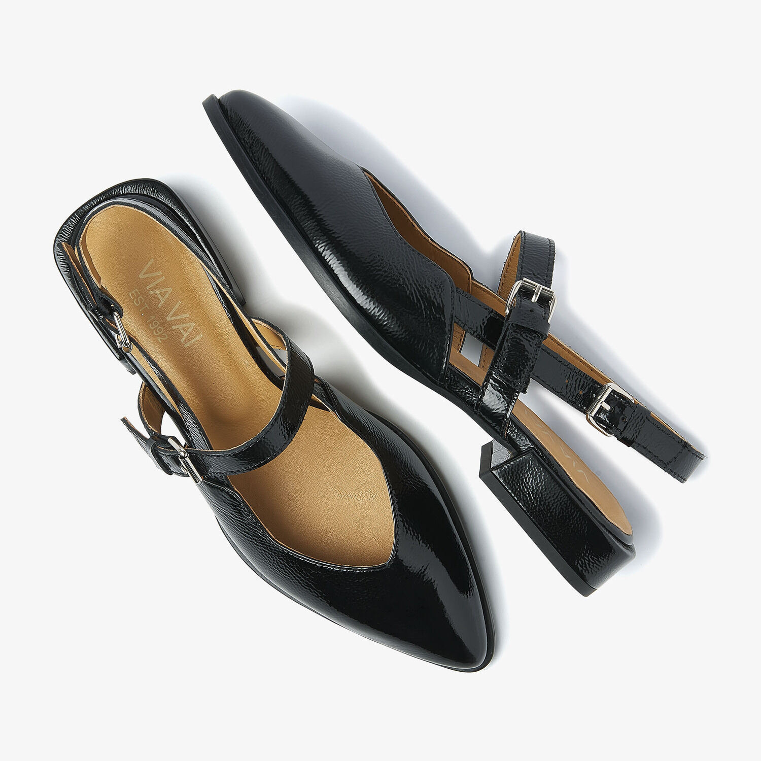 Schwarze VIA VAI Slingbacks JAZZ VALERIE - large