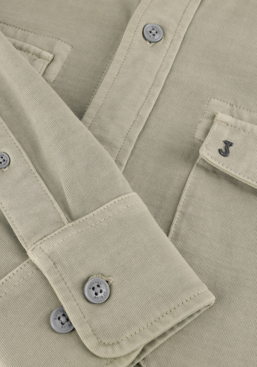 Gr&uuml;ne BUTCHER OF BLUE Overshirt FINN POCKET JERSEY OVERSHIRT - large