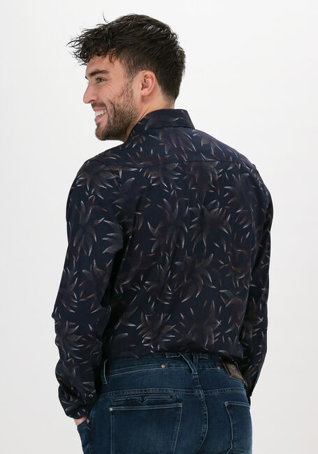 Dunkelblau VANGUARD Casual-Oberhemd LONG SLEEVE SHIRT PRINT ON FIN - large