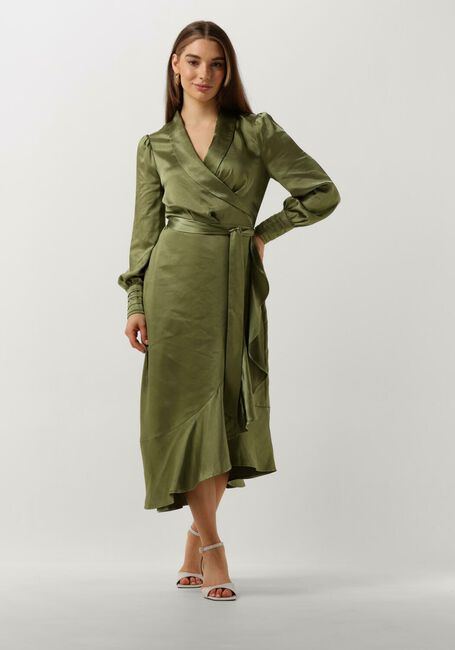 Grüne NOTRE-V Midikleid NV-DORISSA SATIN DRESS - large