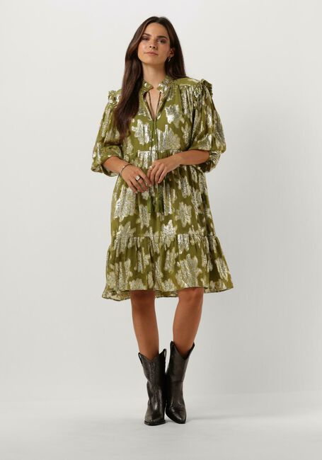 Grüne JANICE Minikleid JURK PRINT LUREX JIMMY - large