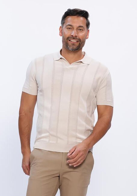 Beige GENTILUOMO Polo-Shirt POLO NO BUTTONS SS - large