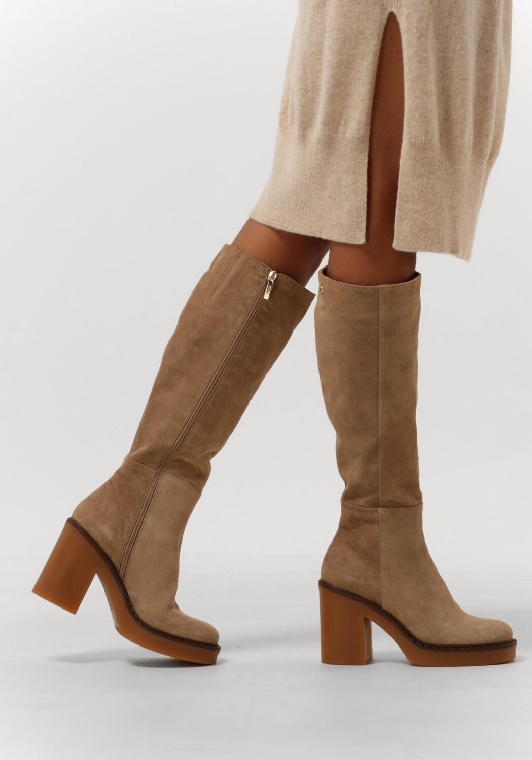 Taupe NOTRE-V Hohe Stiefel 32290 - large