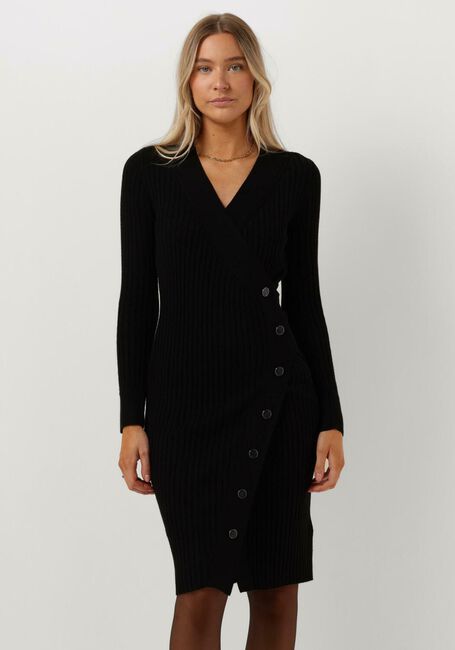 Schwarze GUESS Midikleid LS CECILE BODYCON SWTR - large