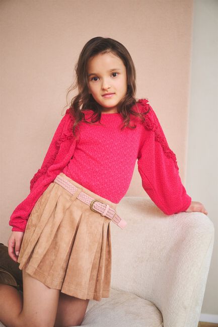 Taupe NONO Minirock SELLA SUEDE SKORT - large