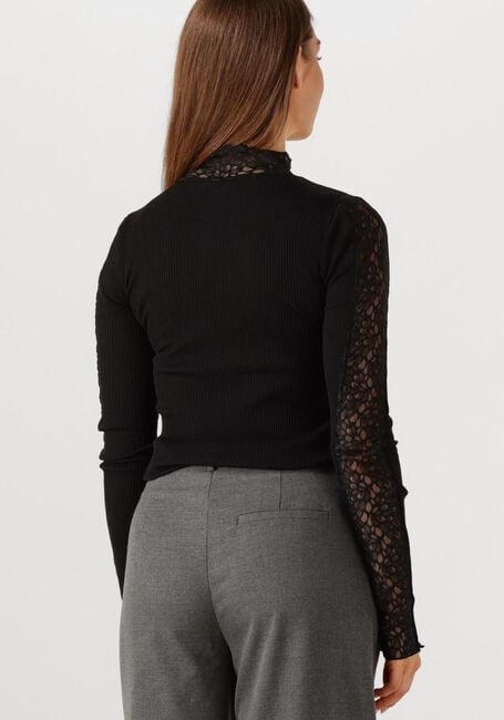Schwarze ROSEMUNDE Top BEATHA LS REGULAR LACE - large