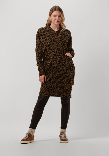 Braune 10DAYS Minikleid V-NECK DRESS LEOPARD - large