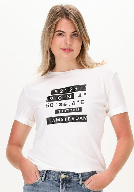 Weiße SUMMUM T-shirt TEE COORDINATE ARTWORK COTTON  - large