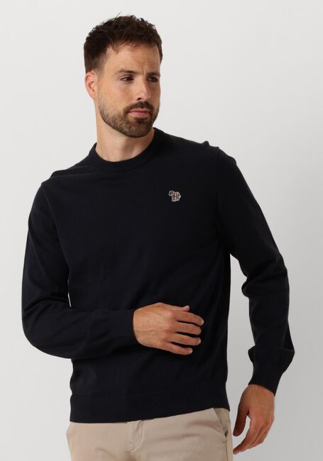 Dunkelblau PS PAUL SMITH Pullover MENS SWEATER CREW NECK ZEB BAD - large