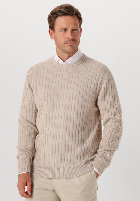 Beige PROFUOMO Pullover PULLOVER CREW NECK WOOL BLEND - large