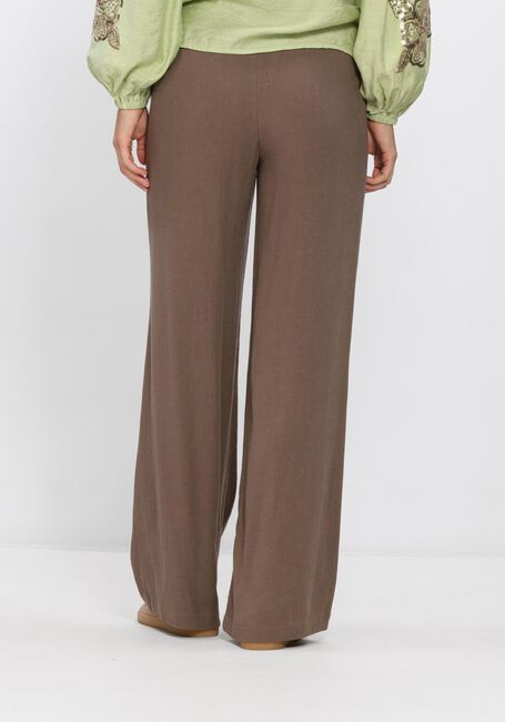 Braune SELECTED WOMEN Weite Hose SLFVIVA-GULIA HW LONG SUN PANT - large