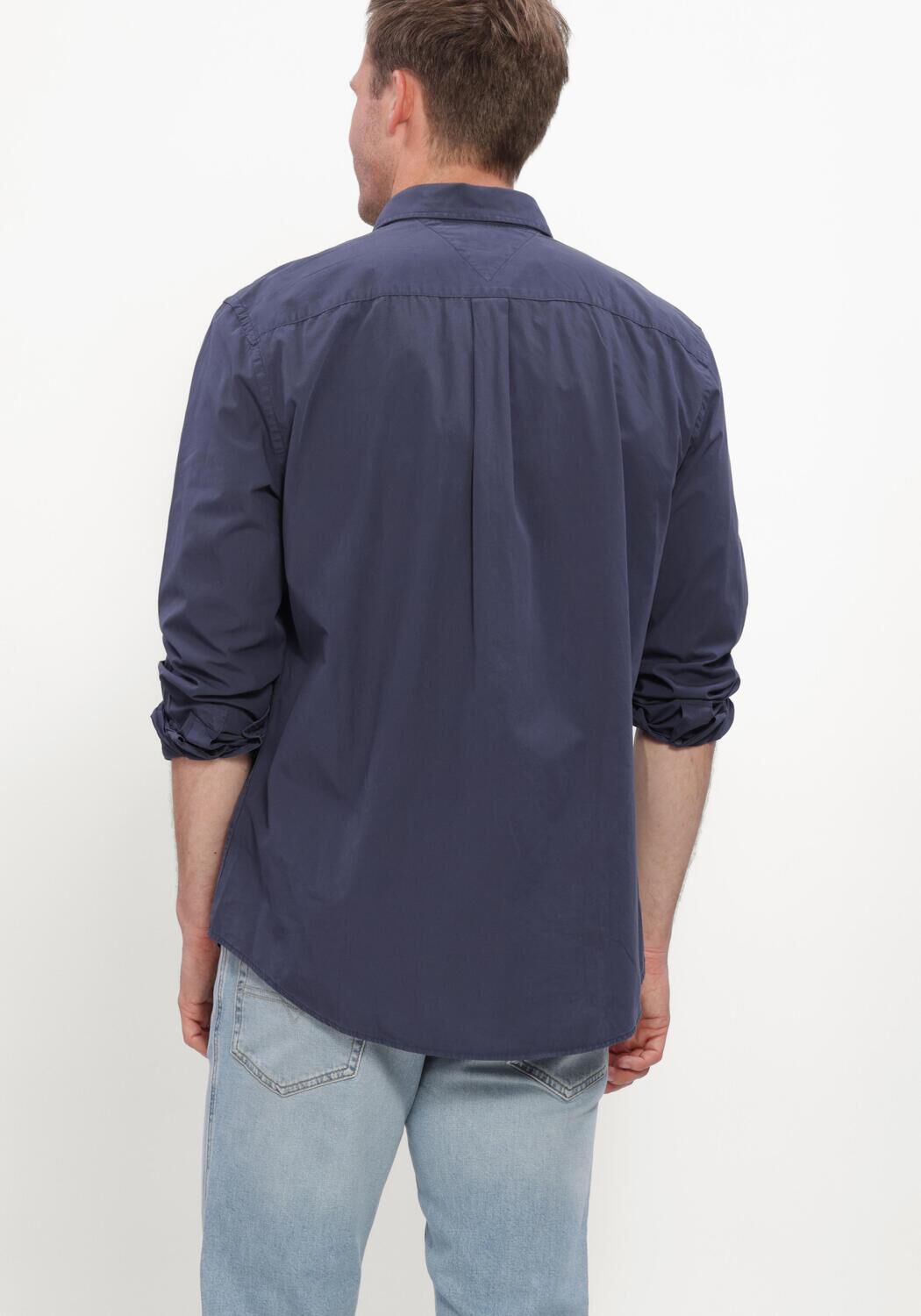 Dunkelblau TOMMY HILFIGER Casual-Oberhemd GMD POPLIN SEMI SPREAD RF SHT - large