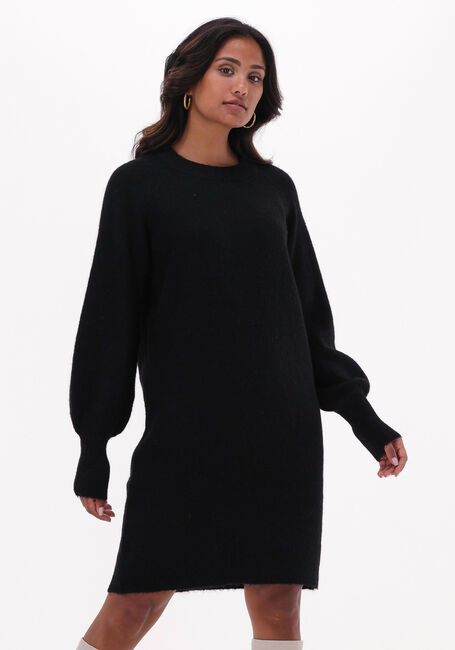 Schwarze SELECTED FEMME Minikleid LULU LS KNIT DRESS O-NECK - large