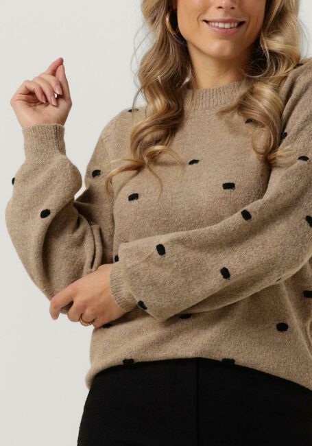 Beige OBJECT Pullover JEVE NONSIA L/S PULLOVER - large