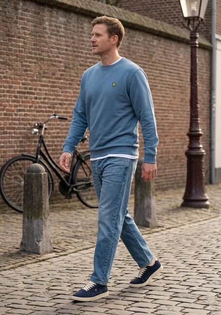 Blaue LYLE & SCOTT Sweatshirt CREW NECK SWEATSHIRT - large