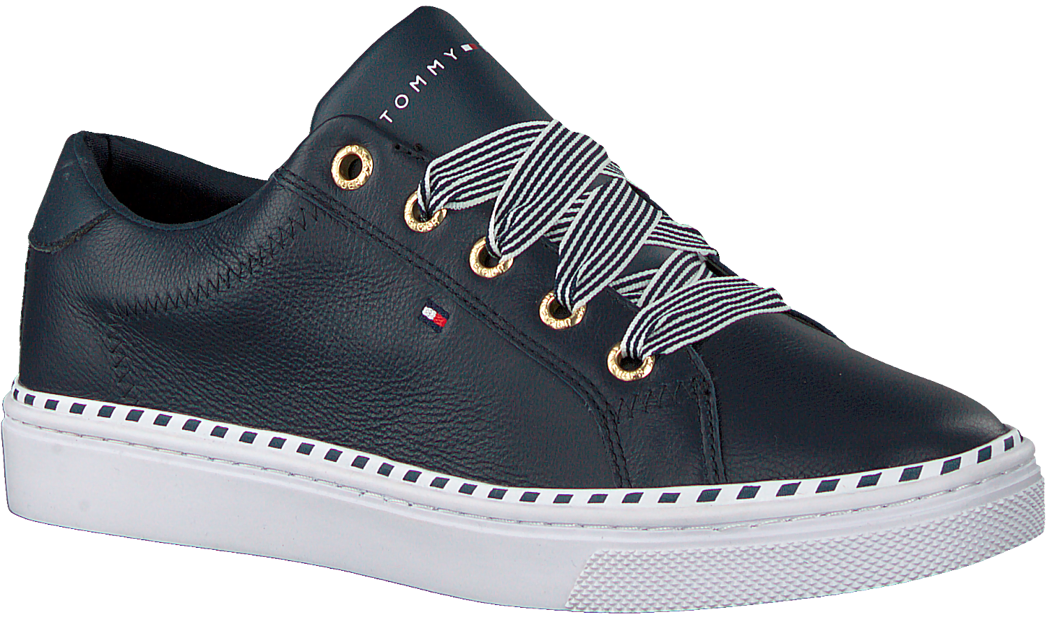 Tommy hilfiger damen sneaker blau leder clearance