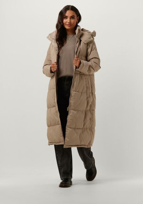 Sand NOTRE-V Wattierte Jack PUFFER COAT LONG - large