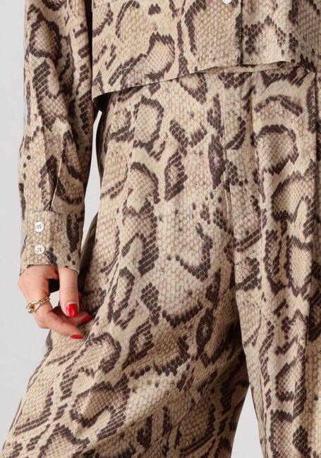 Sand ALIX THE LABEL Hose LADIES WOVEN SNAKE TWILL PANTS - large
