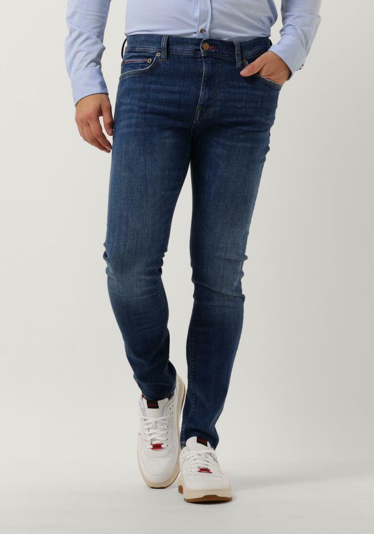 blaue tommy hilfiger slim fit jeans xtr slim layton pstr rick indigoh