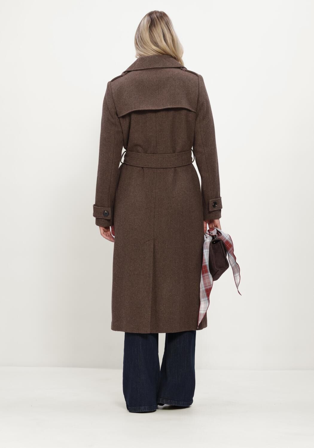 Braune MODSTR&Ouml;M M&auml;ntel SHAYMD COAT - large