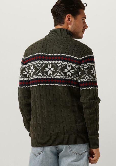 Dunkelgrün SELECTED HOMME Rollkragenpullover SLHFLAKE LS KNIT CABLE HIGH NE - large