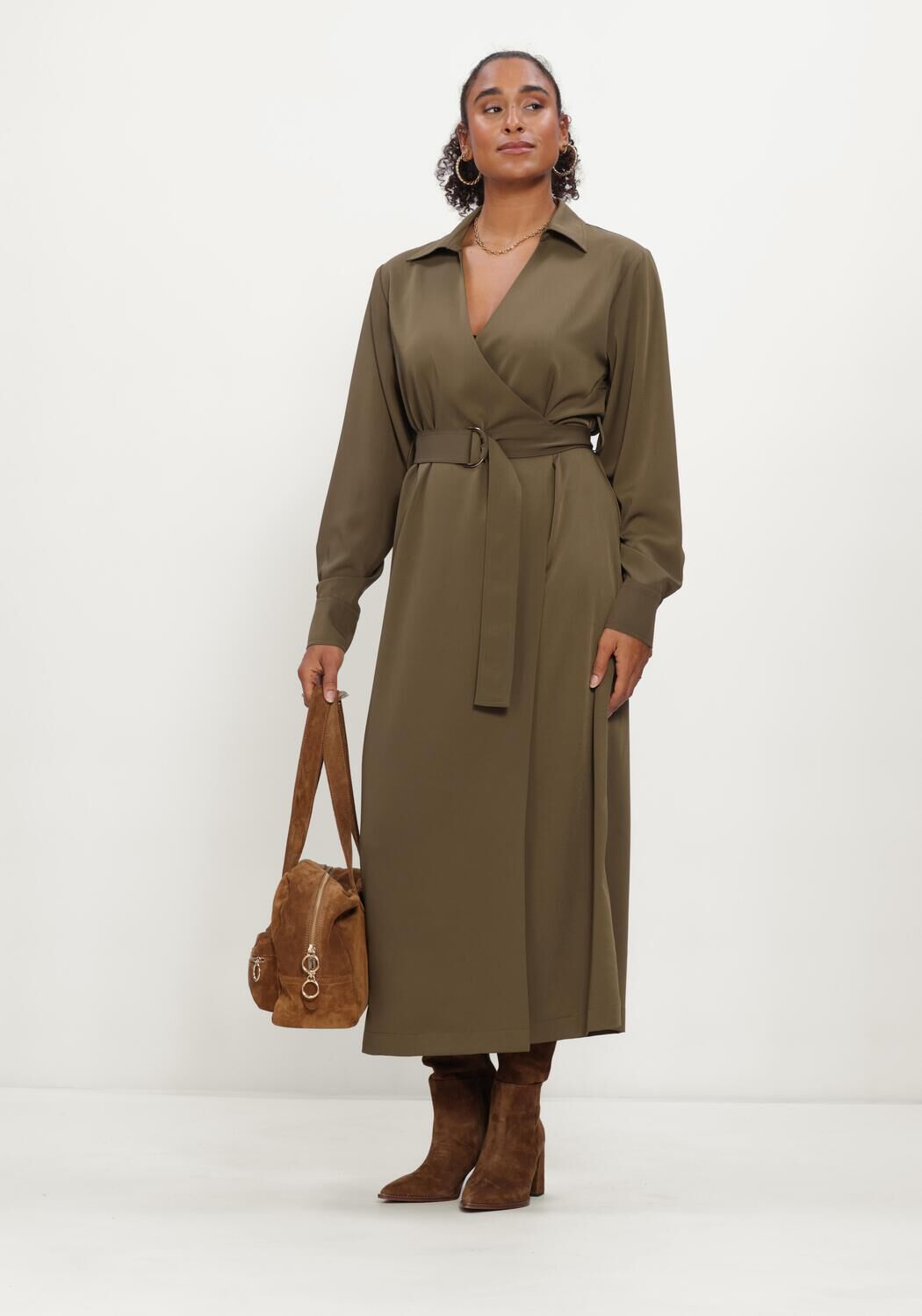 Gr&uuml;ne LINA LOCCHI Midikleid LL-BELINDA - large