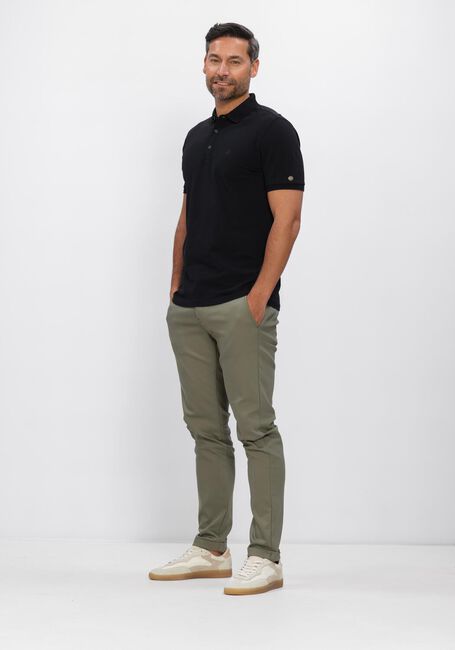 Schwarze CAST IRON Polo-Shirt SLIM FIT FINE PIQUE ESSENTIAL - large