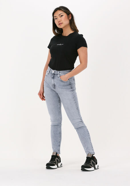 Schwarze CALVIN KLEIN T-shirt MONOGRAM LOGO SLIM TEE - large