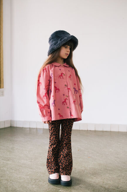 Braune DAILY BRAT Schlaghose LEOPARD FLARED PANTS - large