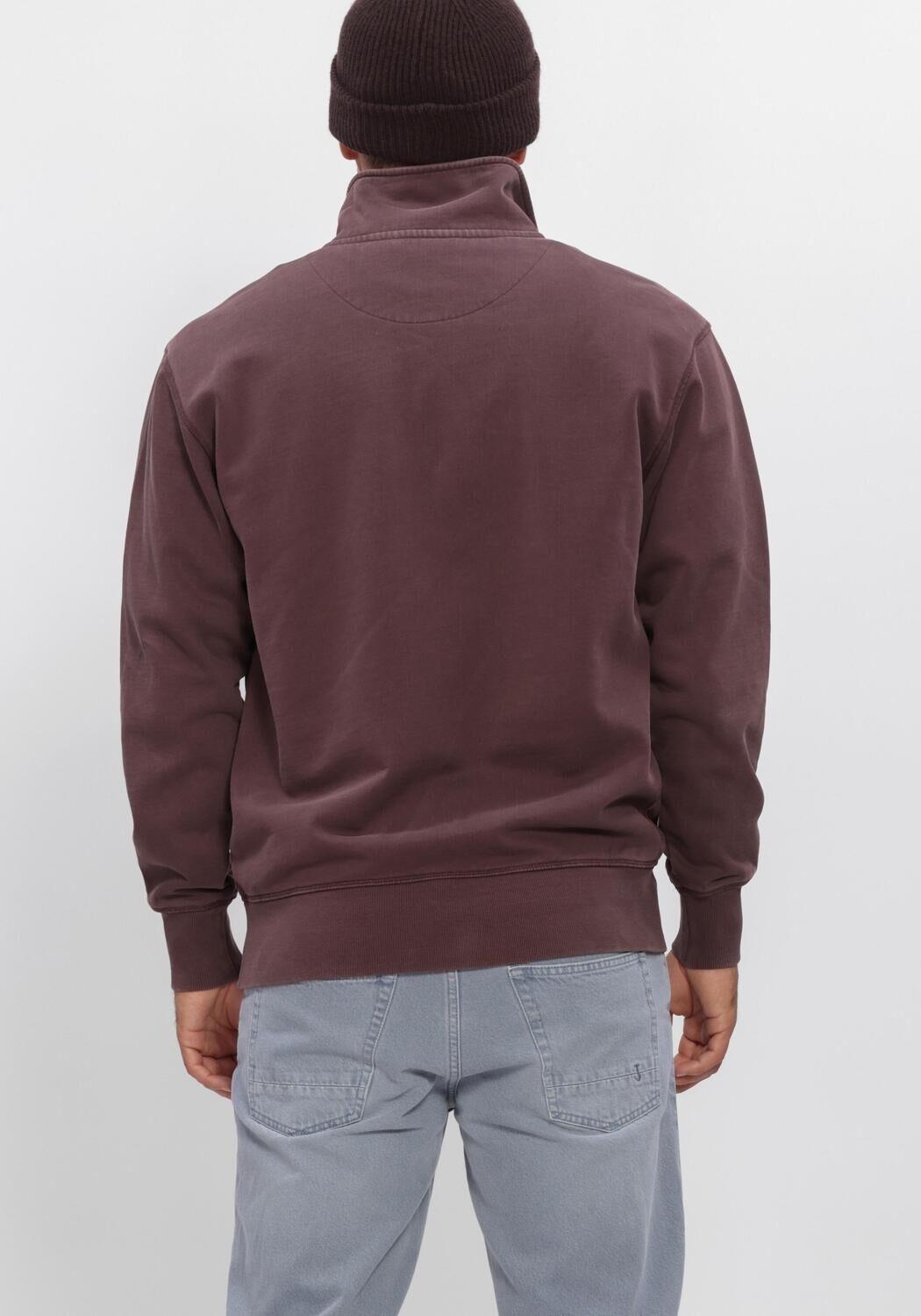 Bordeaux BUTCHER OF BLUE Sweatshirt LOGO HALF ZIP - large