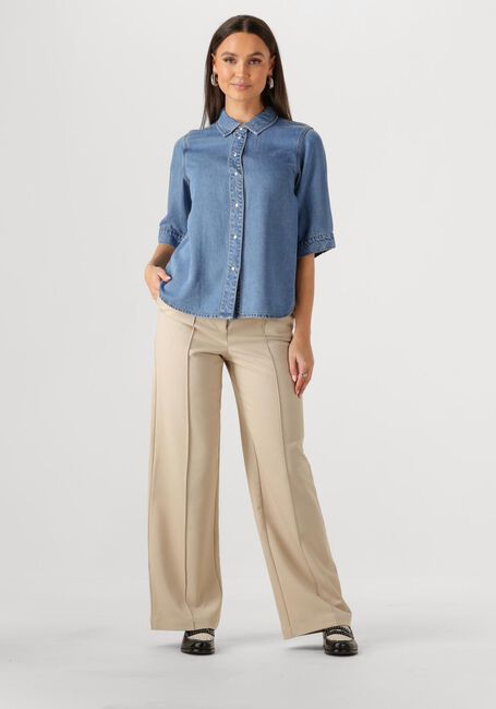 Blaue OBJECT Blusen OBJFRAME 2/4 RE DENIM TOP - large