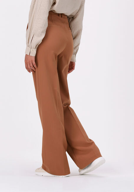 Braune ANOTHER LABEL Weite Hose MOORE PLEATED PANTS - large