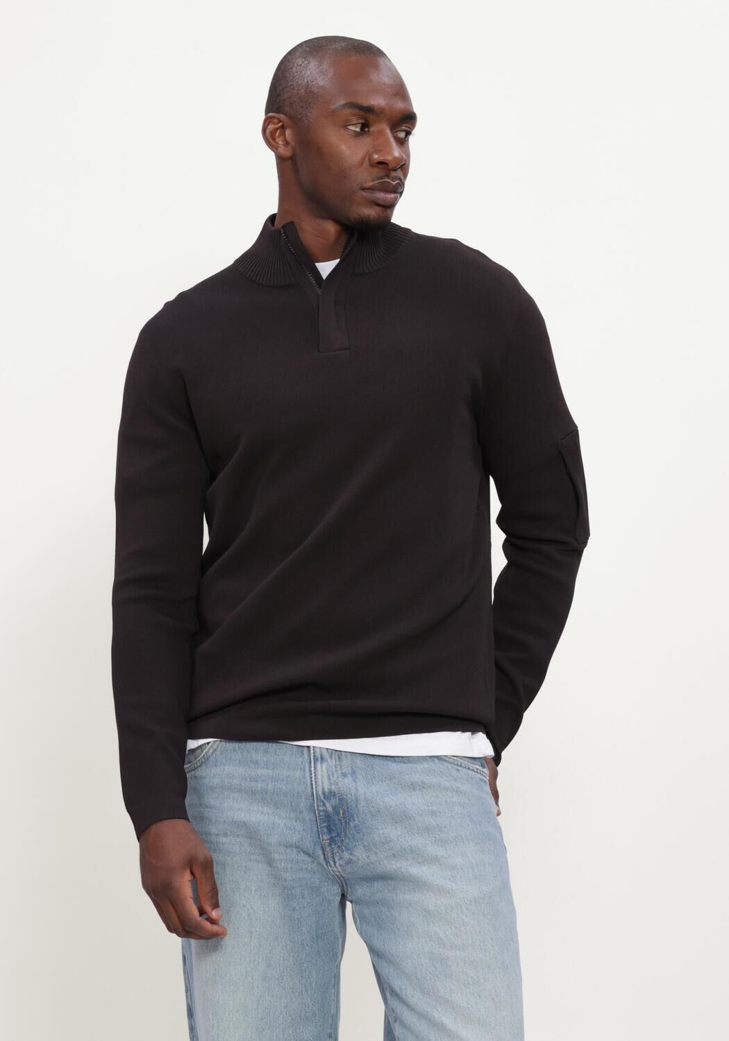 Braune GENTI Pullover & Cardigans TURTLE ZIP LS - large
