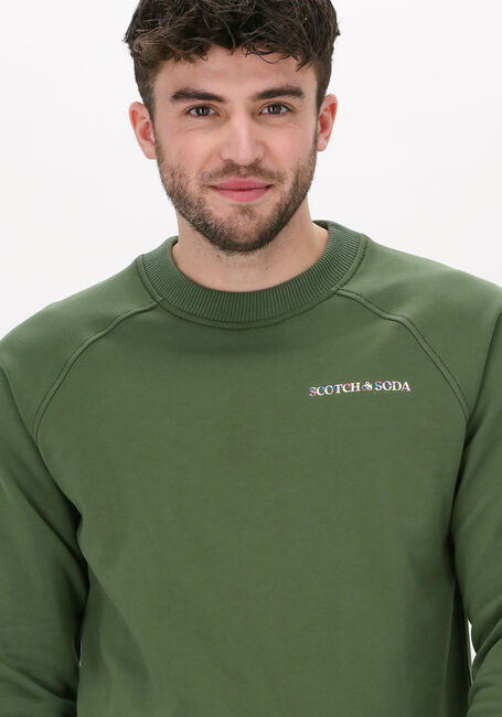 Grüne SCOTCH & SODA Sweatshirt CREWNECK LOGO FELPA SWEATSHIRT IN ORGANIC COTTON - large