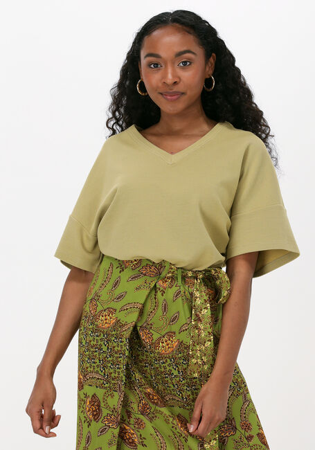 Goldfarbene VANILIA Top V NECK RIB - large