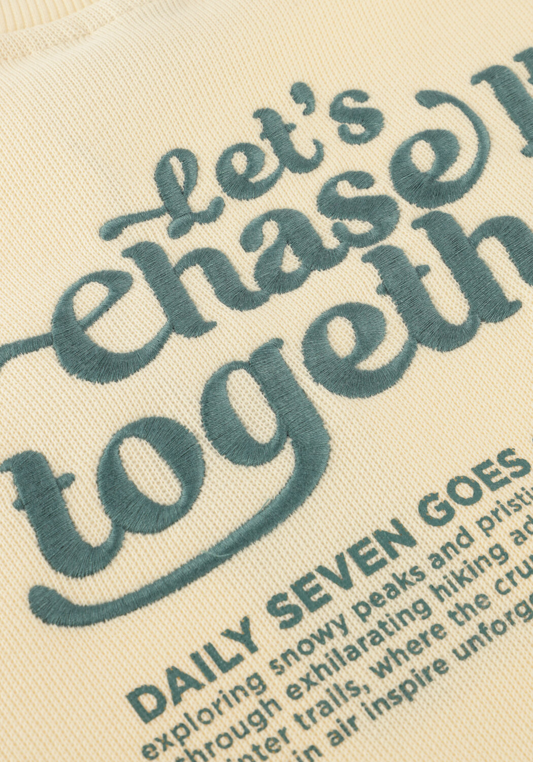 Ecru DAILY7 Pullover OVERSIZED SWEATER BACKPRINT - large