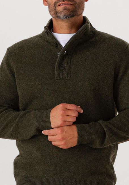 Dunkelgrün BARBOUR Pullover ESSENTIAL PATCH HALF ZIP KNITTED JUMPER - large