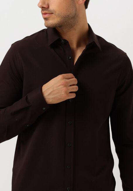 Braune CAST IRON Casual-Oberhemd LONG SLEEVE SHIRT TWILL JERSEY 2 TONE - large