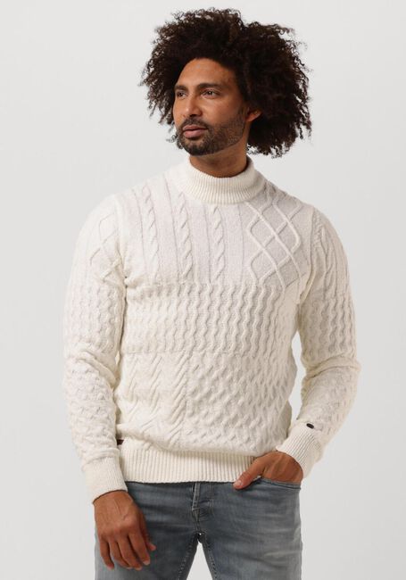 Beige CAST IRON Pullover MOCK NECK COTTON SOFT BOUCLE - large